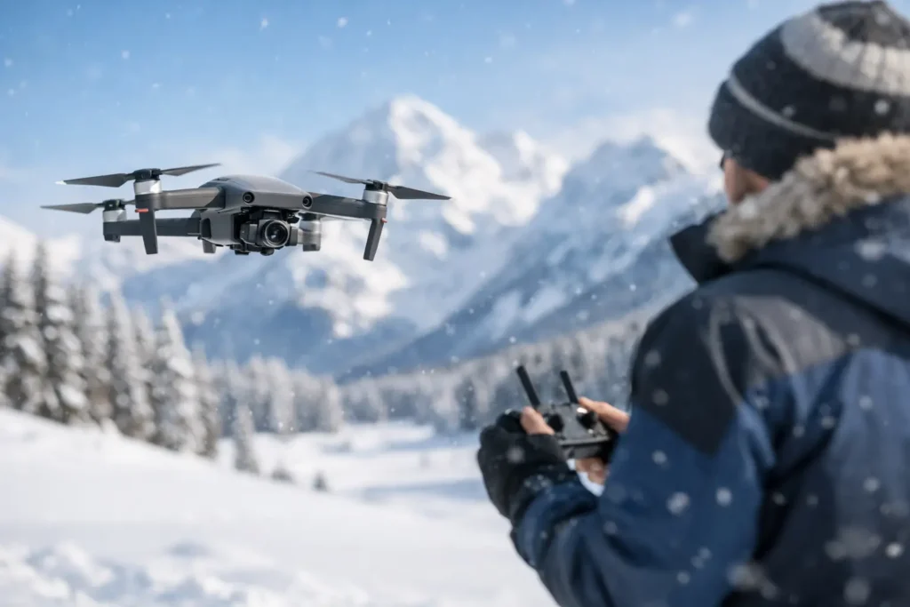 Cuidados para usar tu dron DJI en la nieve