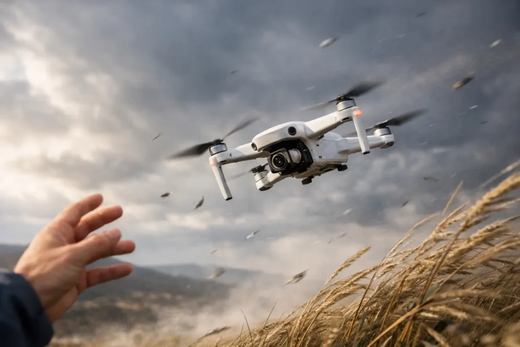 ¿Qué hacer con tu drone cuando hay vientos fuertes?