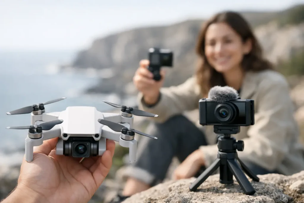Dron DJI Flip y su cámara todo en uno para vlogs