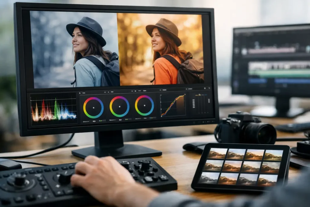 Color grading en vídeos con presets y LUTs