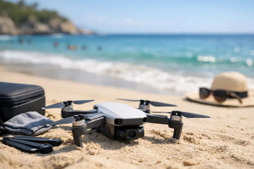 Cuidados para el dron en la playa