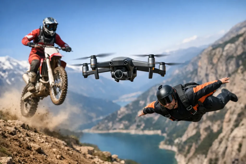 Drones y deportes extremos: revolución 2026