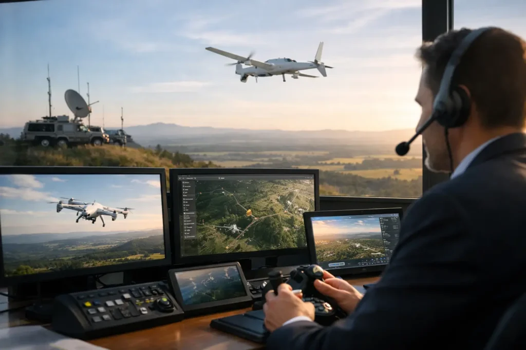 Operaciones BVLOS: alcance con control real
